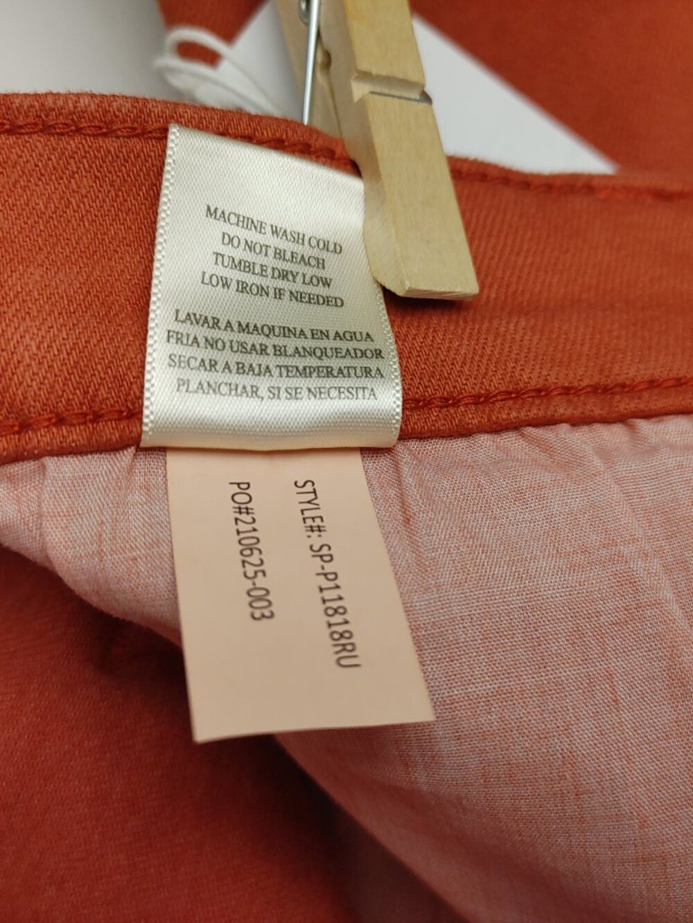 NWT Sneak Peek Junior Size 7/W28 High Rise Flared Orange Jeans 28x30.5 - Picture 11 of 13